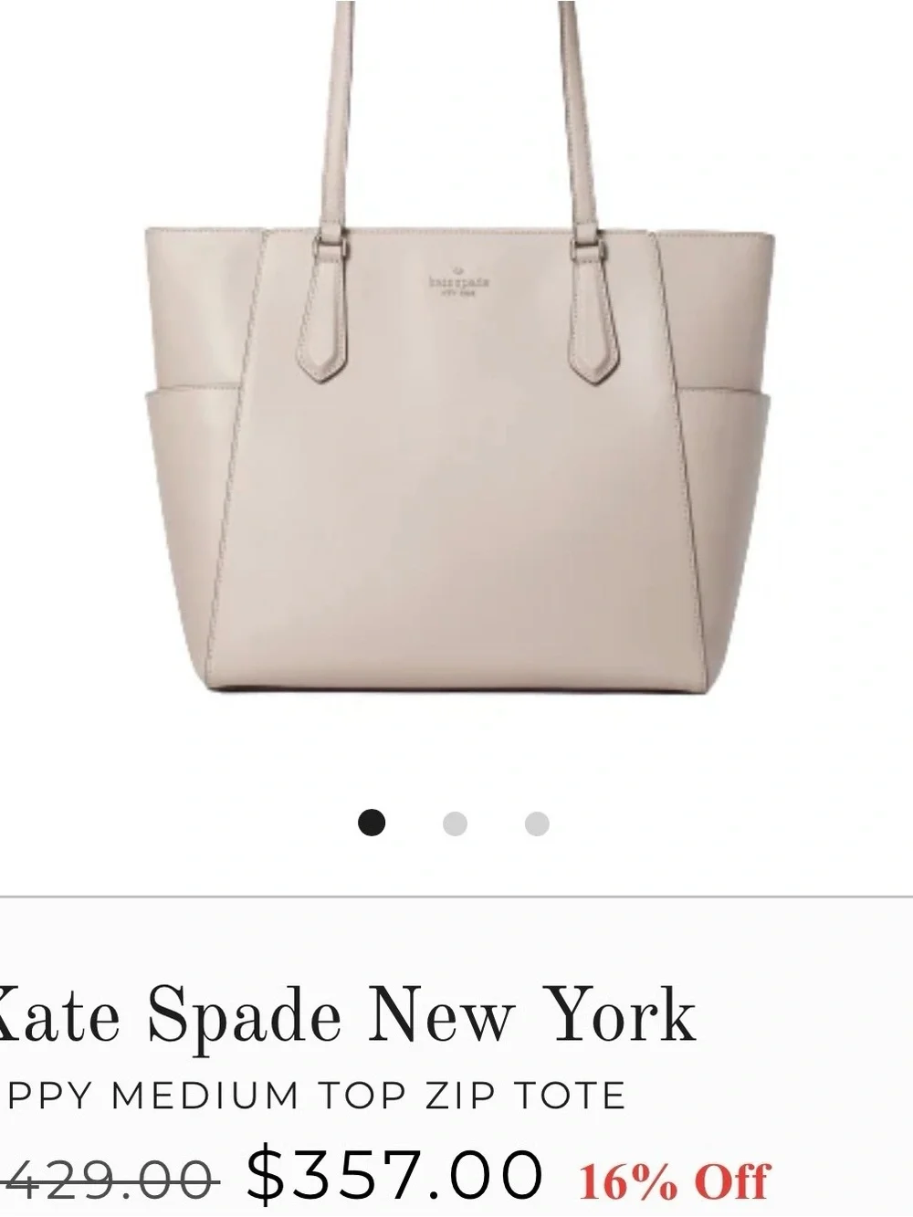 Kate Spade New York Tippy Top Zip medium tote